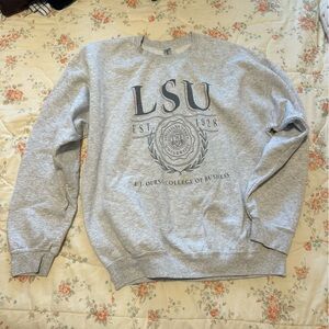 Gray LSU College of Business Sweatshirt